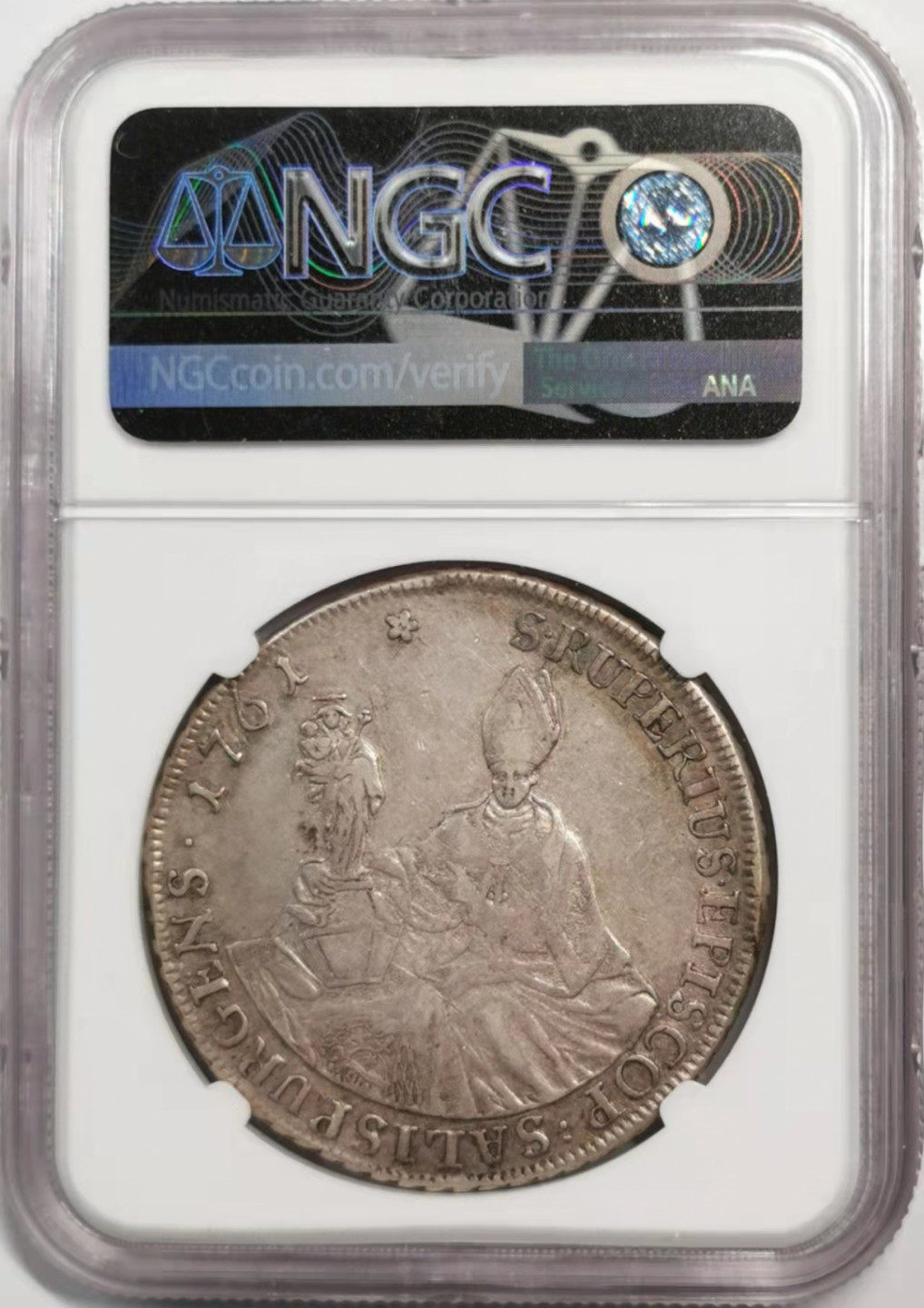 凡希社世界钱币微拍第一百八十五期 1761萨尔茨堡主教区泰勒大银NGC-VF35