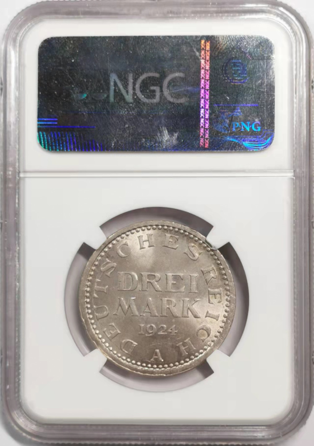 凡希社世界钱币微拍第一百八十五期 1924A魏玛德国3马克NGC-MS65