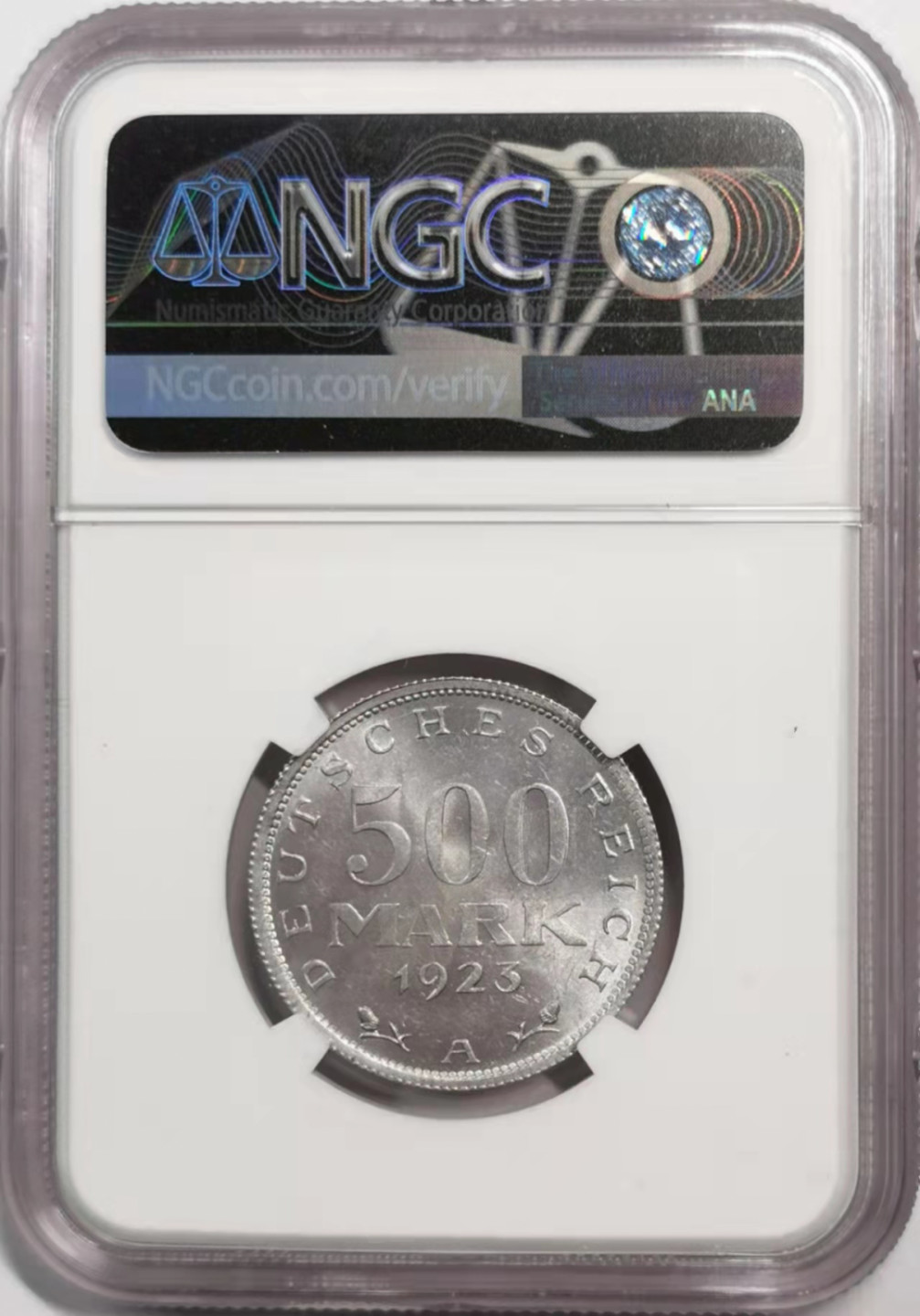 凡希社世界钱币微拍第一百八十五期 1923魏玛500马克NGC-MS64