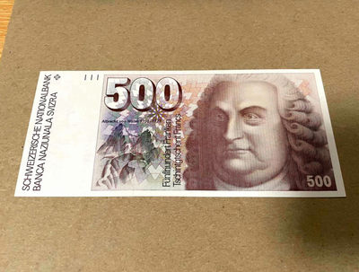 【Blue Auction】世界纸币精拍第153期——卷毛大胖子（共80拍） - 【热门品种】瑞士 1986年500法郎p58b“近代生理学之父” 阿尔布雷希特•冯•哈勒 全新UNC