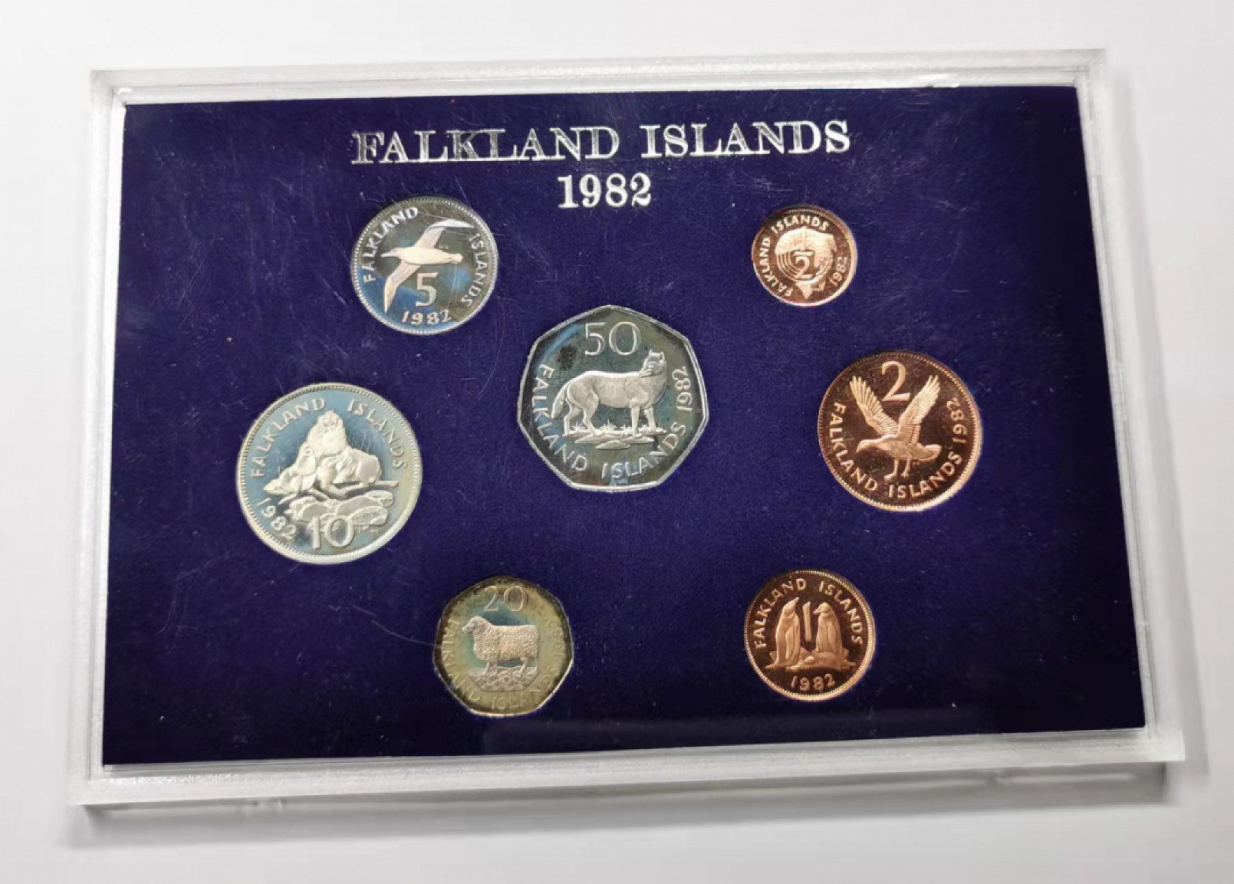 凡希社世界钱币微拍第一百八十五期 1982福尔克群岛精铸PS