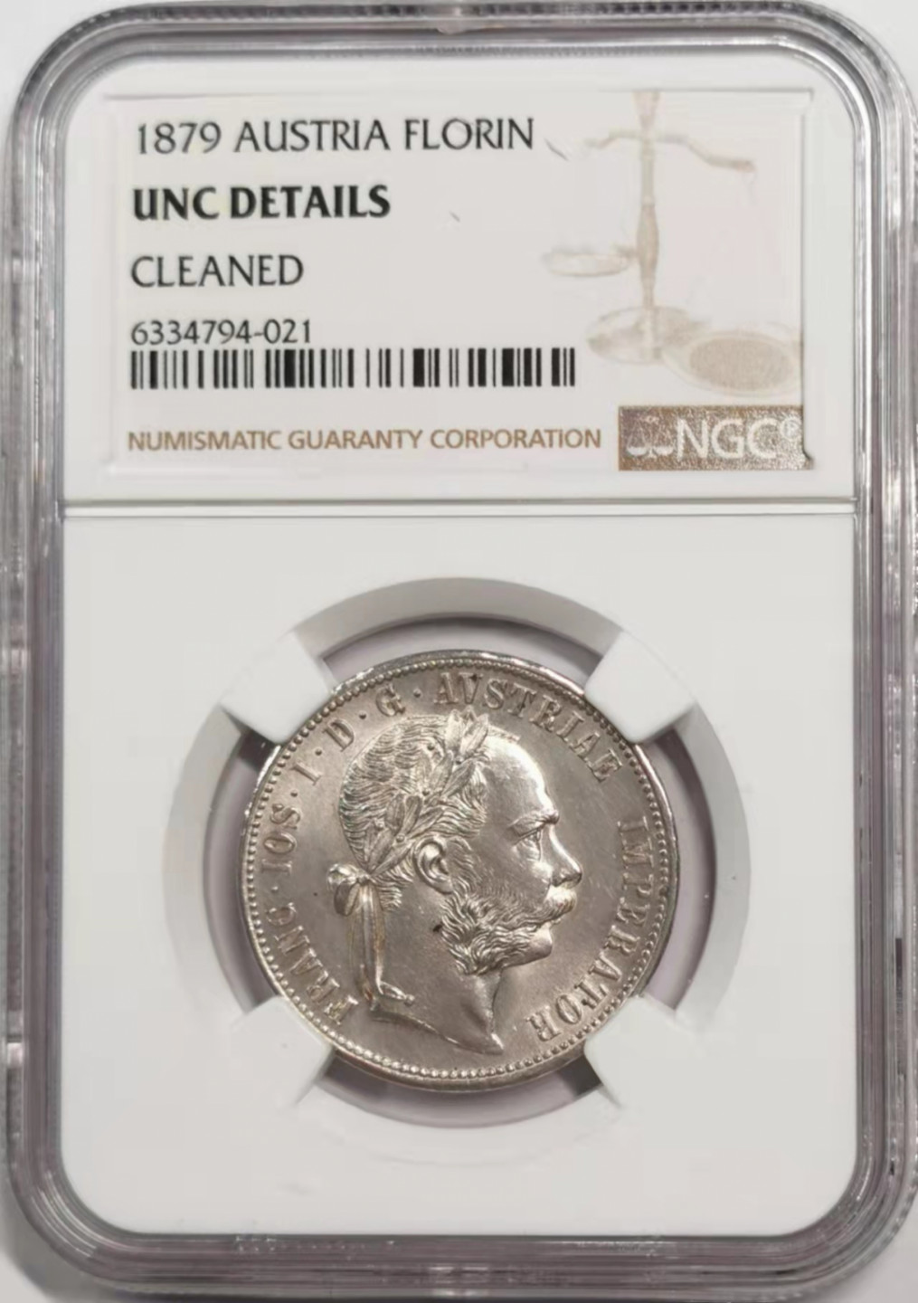 凡希社世界钱币微拍第一百八十五期 1879奥地利1F银币NGC-UNCD