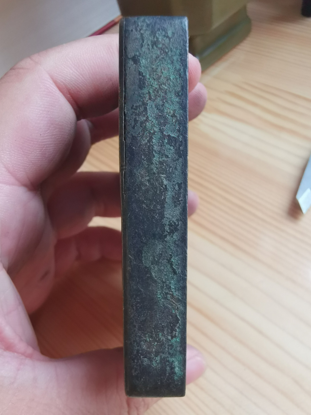 清末民国铜墨盒盖子老墨盒盖子文房用品铜杂件老铜器