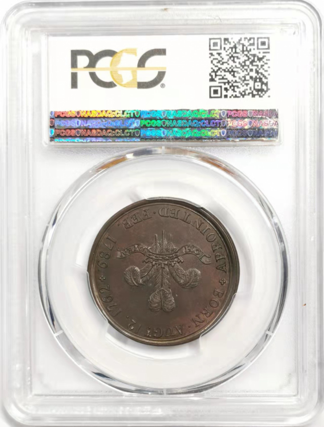 凡希社世界钱币微拍第一百八十五期 1789英国米德尔赛克斯1/2便士TKN王储摄政PCGS-MS65