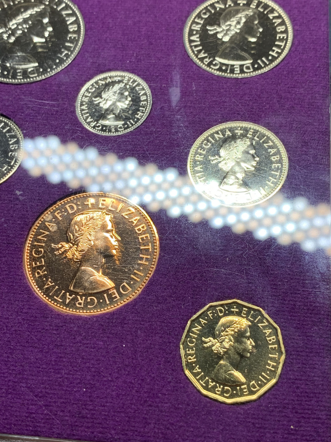 《竞宝斋》第27场-本周日，周一2场连拍（全场顺丰包邮） 英国 1970年 皇家铸币厂套币 十进制改革 伊丽莎白二世青年头像版 共9枚 带原封装与包装