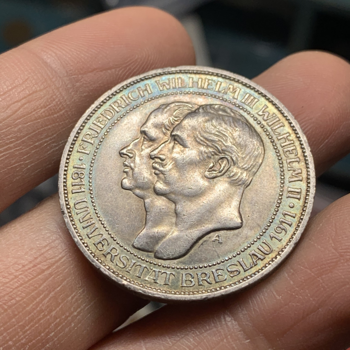 《竞宝斋》第27场-本周日，周一2场连拍（全场顺丰包邮） 1911年德国普鲁士布雷斯劳大学3马克