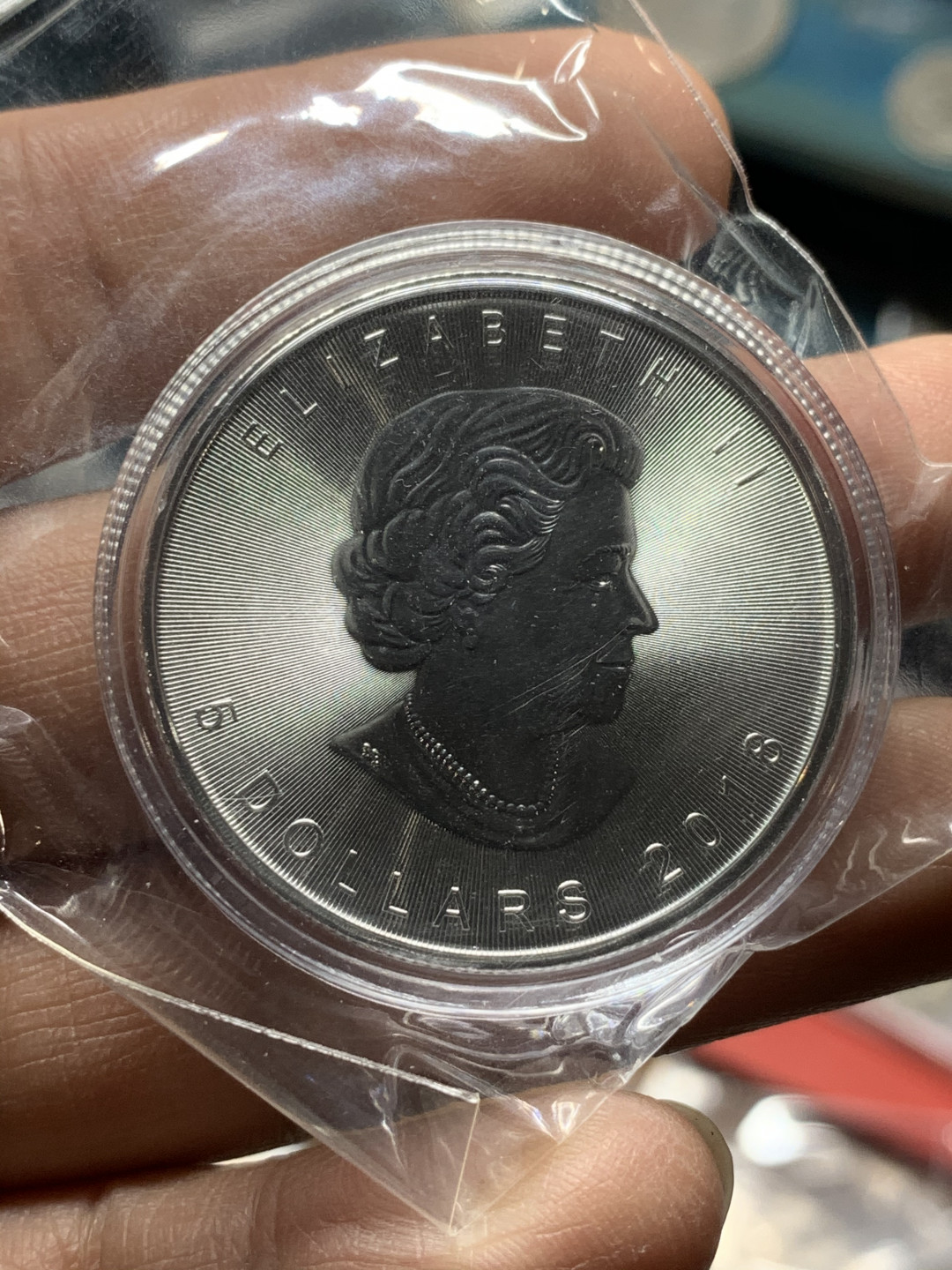 《竞宝斋》第27场-本周日，周一2场连拍（全场顺丰包邮） 2018年 加拿大枫叶1盎司银币 含银量99.9%