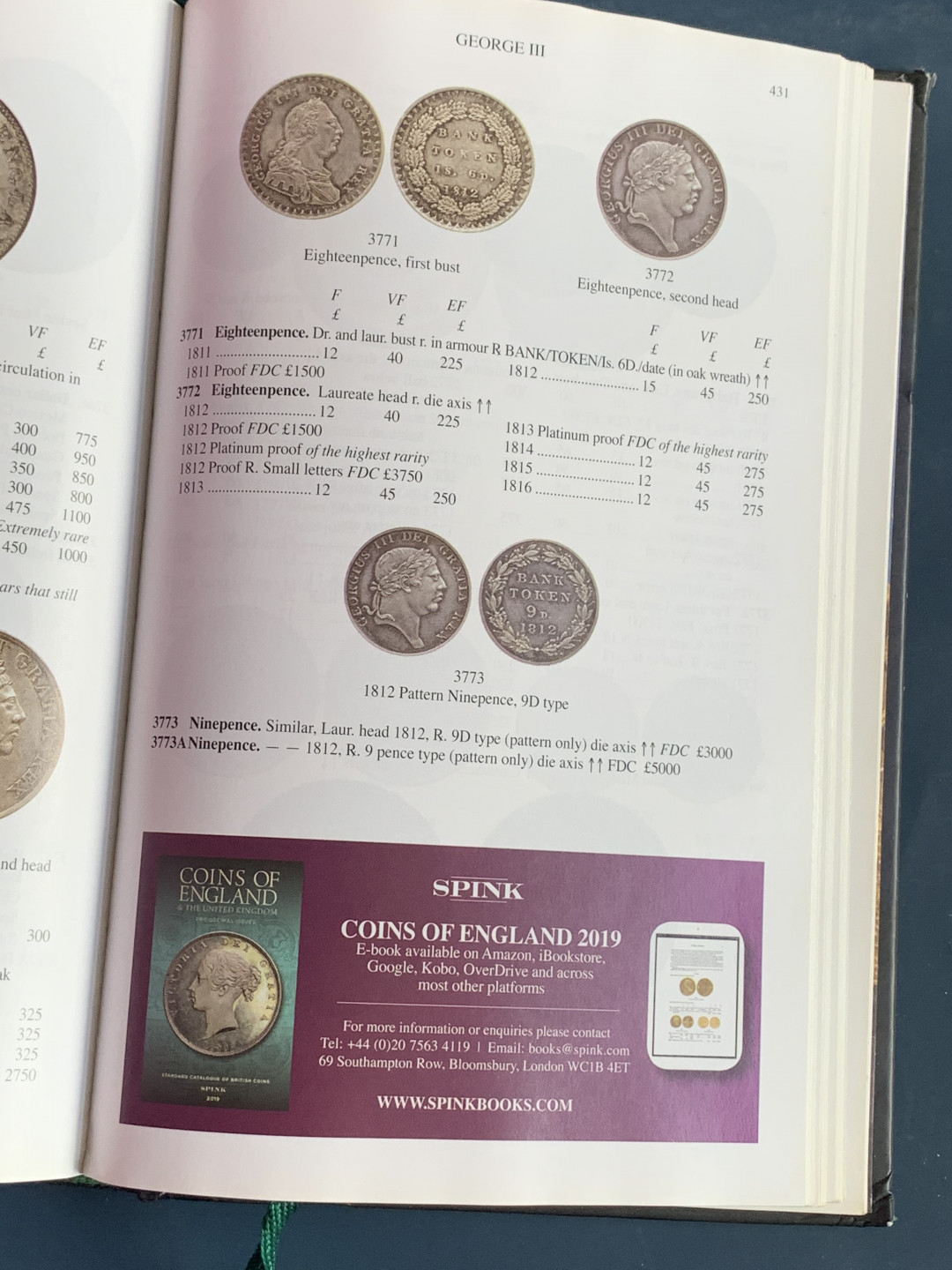 《竞宝斋》第28场-本周日，周一2场连拍（全场顺丰包邮） SPINK 斯宾克英国目录，保存完好，精装本546页（涵盖凯尔特人到二战时期）+平装本259页（英国十进制钱币目录）