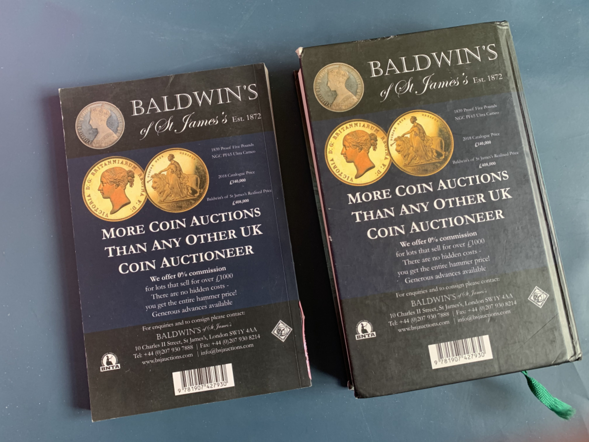 《竞宝斋》第28场-本周日，周一2场连拍（全场顺丰包邮） SPINK 斯宾克英国目录，保存完好，精装本546页（涵盖凯尔特人到二战时期）+平装本259页（英国十进制钱币目录）