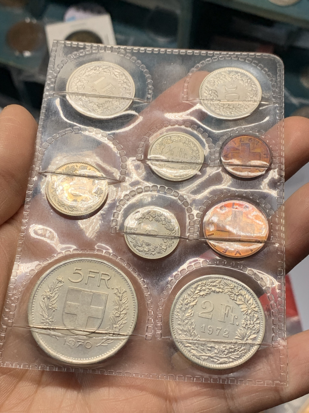 《竞宝斋》第28场-本周日，周一2场连拍（全场顺丰包邮） 瑞士精制镍币和铜币9枚套