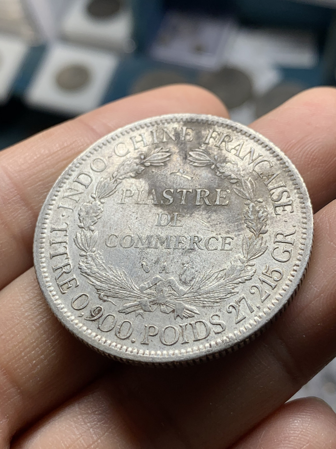 《竞宝斋》第28场-本周日，周一2场连拍（全场顺丰包邮） 法属印度支那1887年加重坐洋银币 好脸