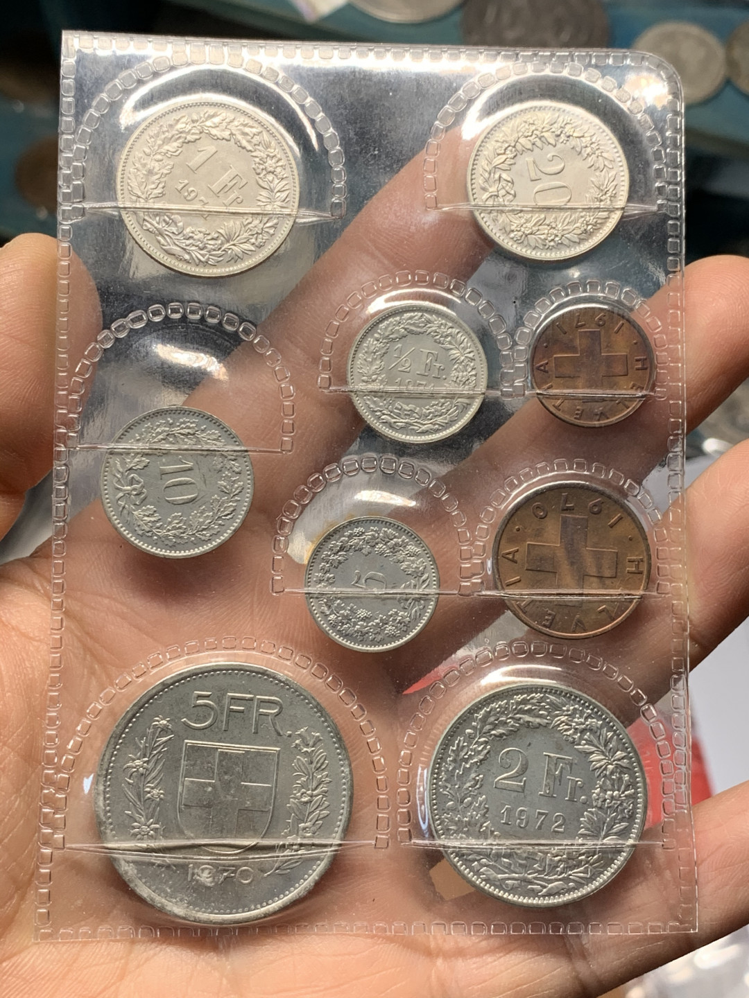 《竞宝斋》第28场-本周日，周一2场连拍（全场顺丰包邮） 瑞士精制镍币和铜币9枚套