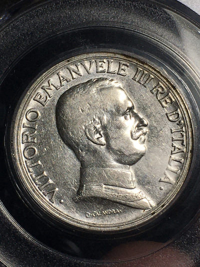 点关注外国银币一周放大漏15件左右 - 稀少1916年胜利马车女神意大利银币2里拉