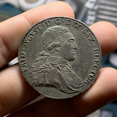 《竞宝斋》第28场-本周日，周一2场连拍（全场顺丰包邮） - 德国萨克森 1806年 弗里德里希·奥古斯特三世 大泰勒银币 一流的细节和味道 MS级别