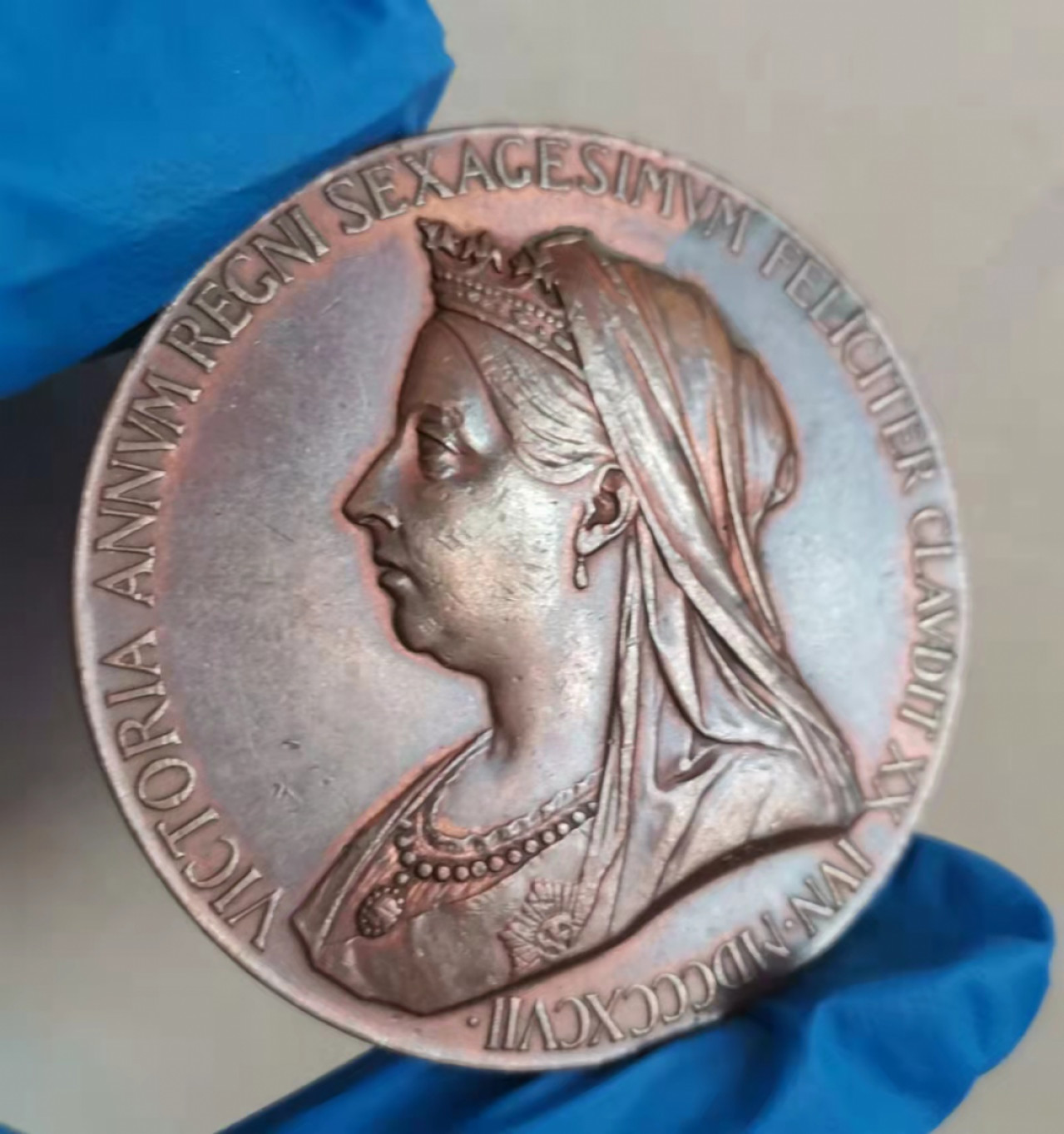 第23期拍卖会 1897年英国维多利亚登基60周年纪念铜章（大尺寸）55mm75g