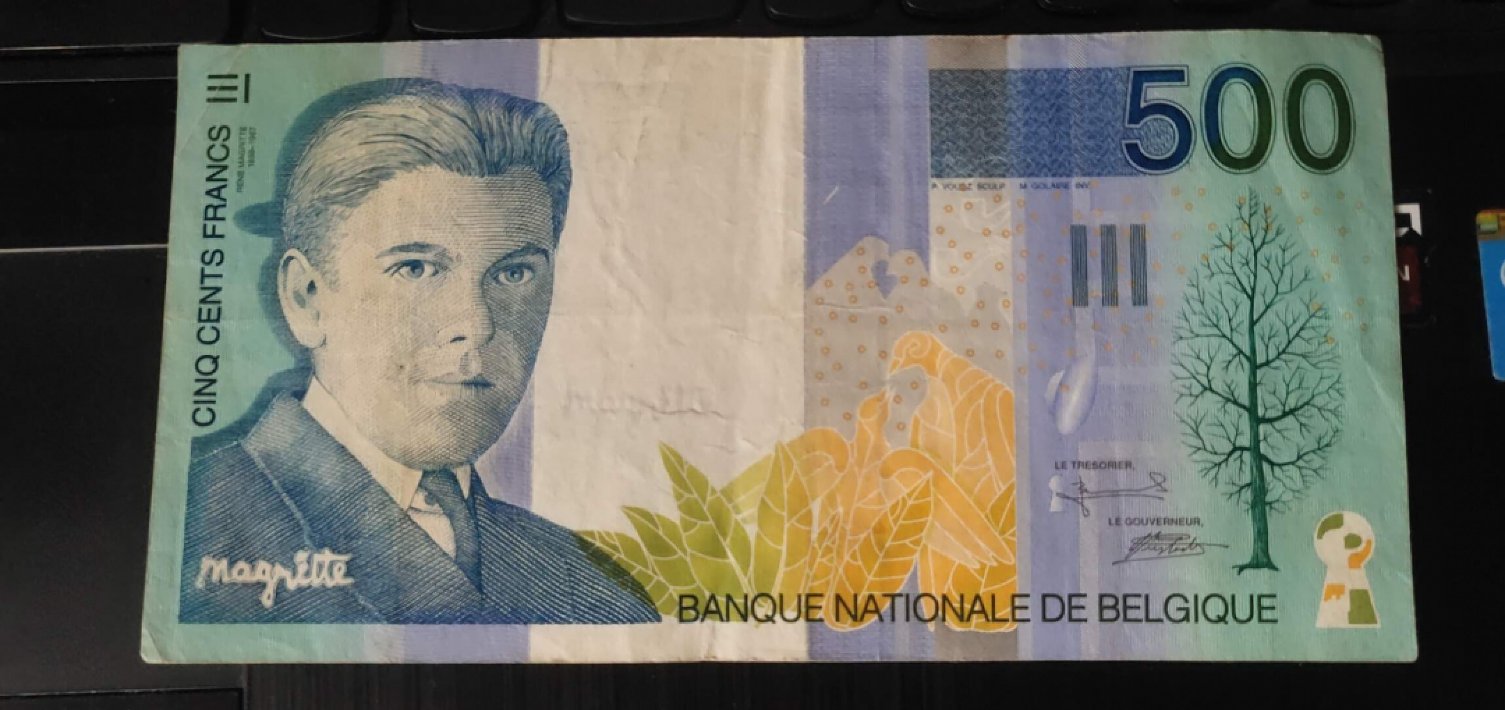 N&C 第十七期：惠友场 末版比利时500法郎 艺术风格浓厚 品相如图