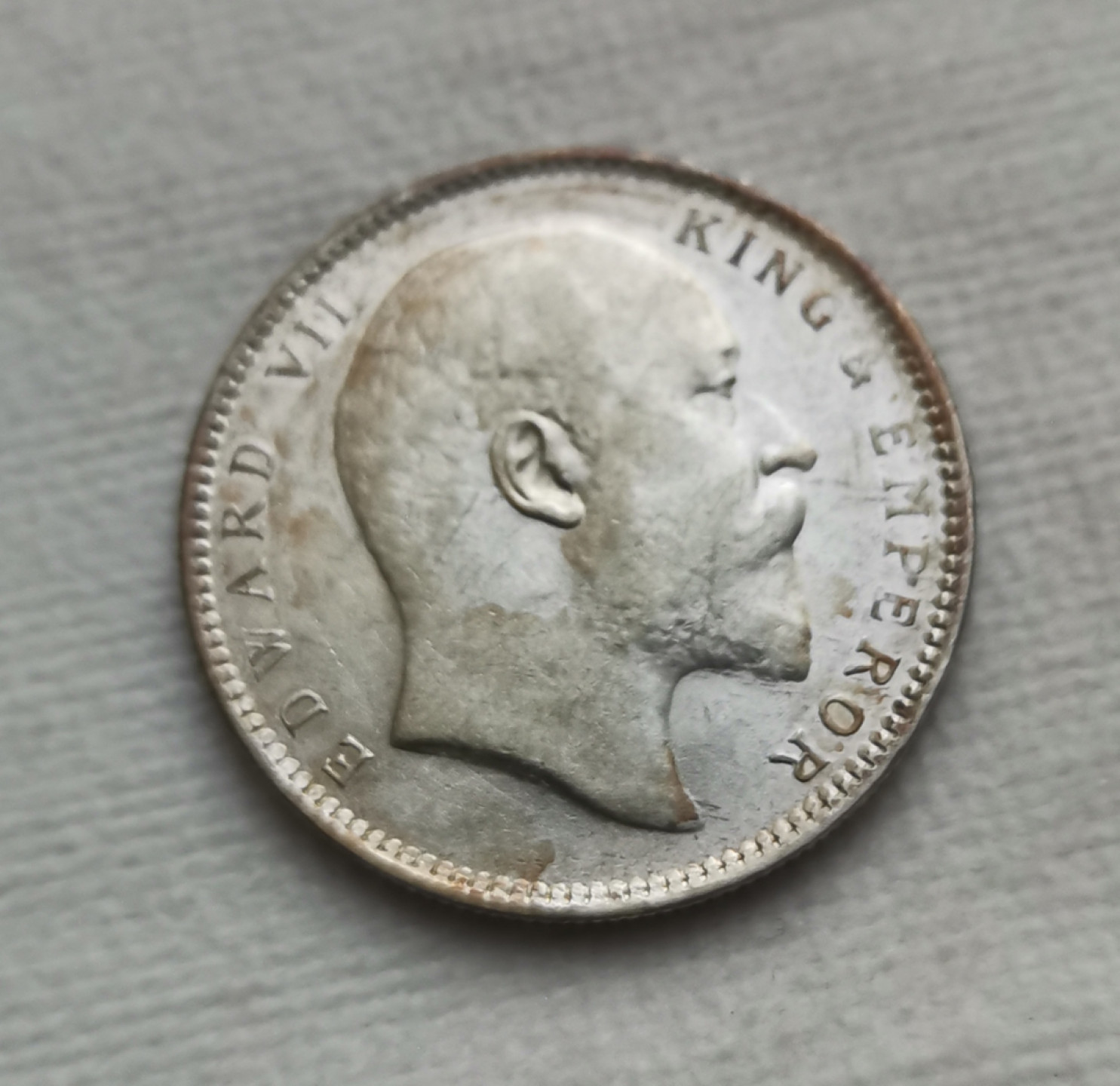 第23期拍卖会 带光1905年爱德华七世英属印度1卢比银币