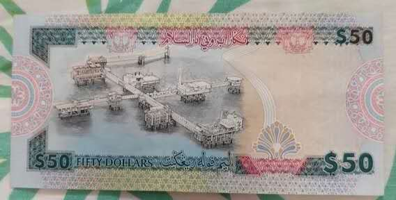 N&C 第十七期：惠友场 1996年文莱50元纸币 稀有品 九五上品如图