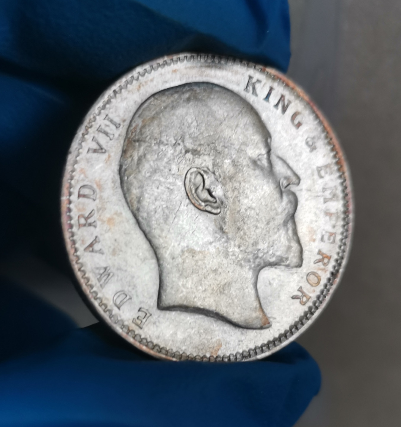 第23期拍卖会 带光1905年爱德华七世英属印度1卢比银币