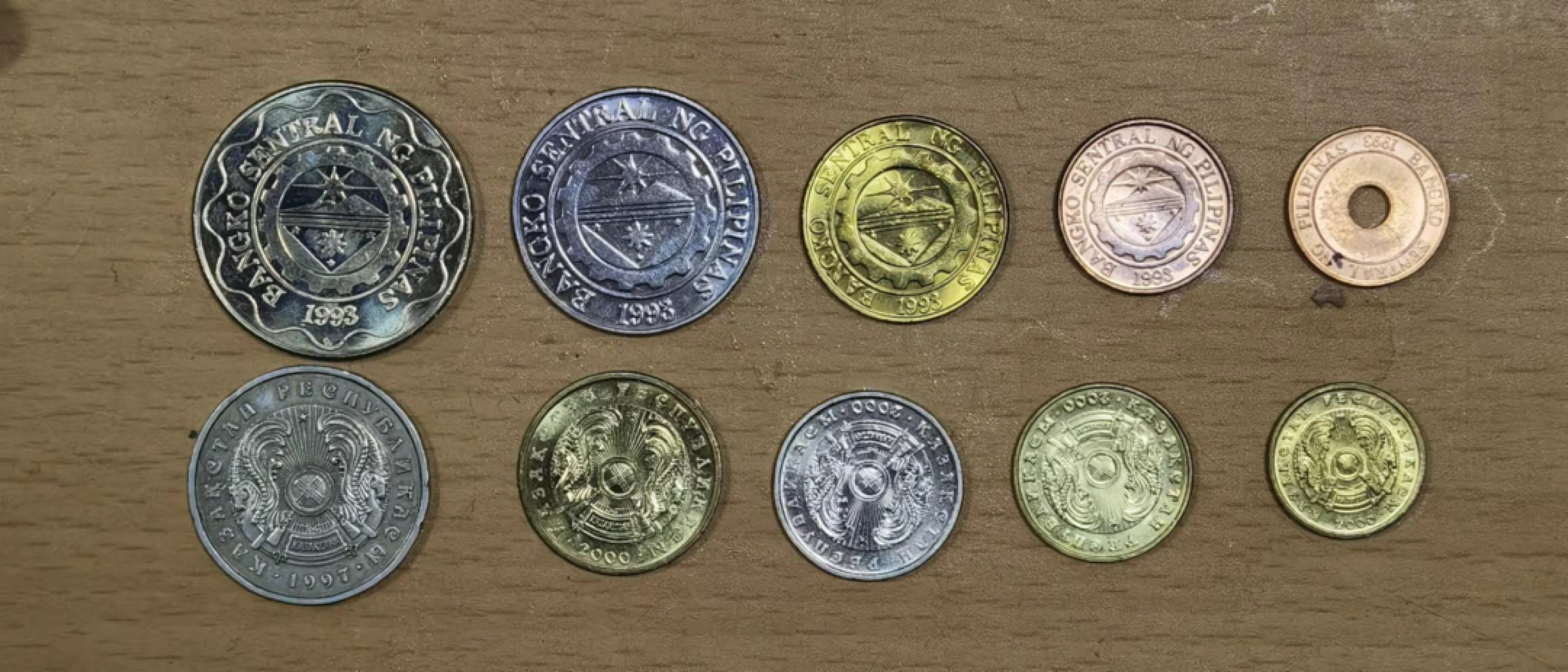 北京马甸外国钱币专卖店微拍第六十七期，非贵金属外国纪念币，流通币专场，陆续上新欢迎关注 好品菲律宾，哈萨克斯坦二套