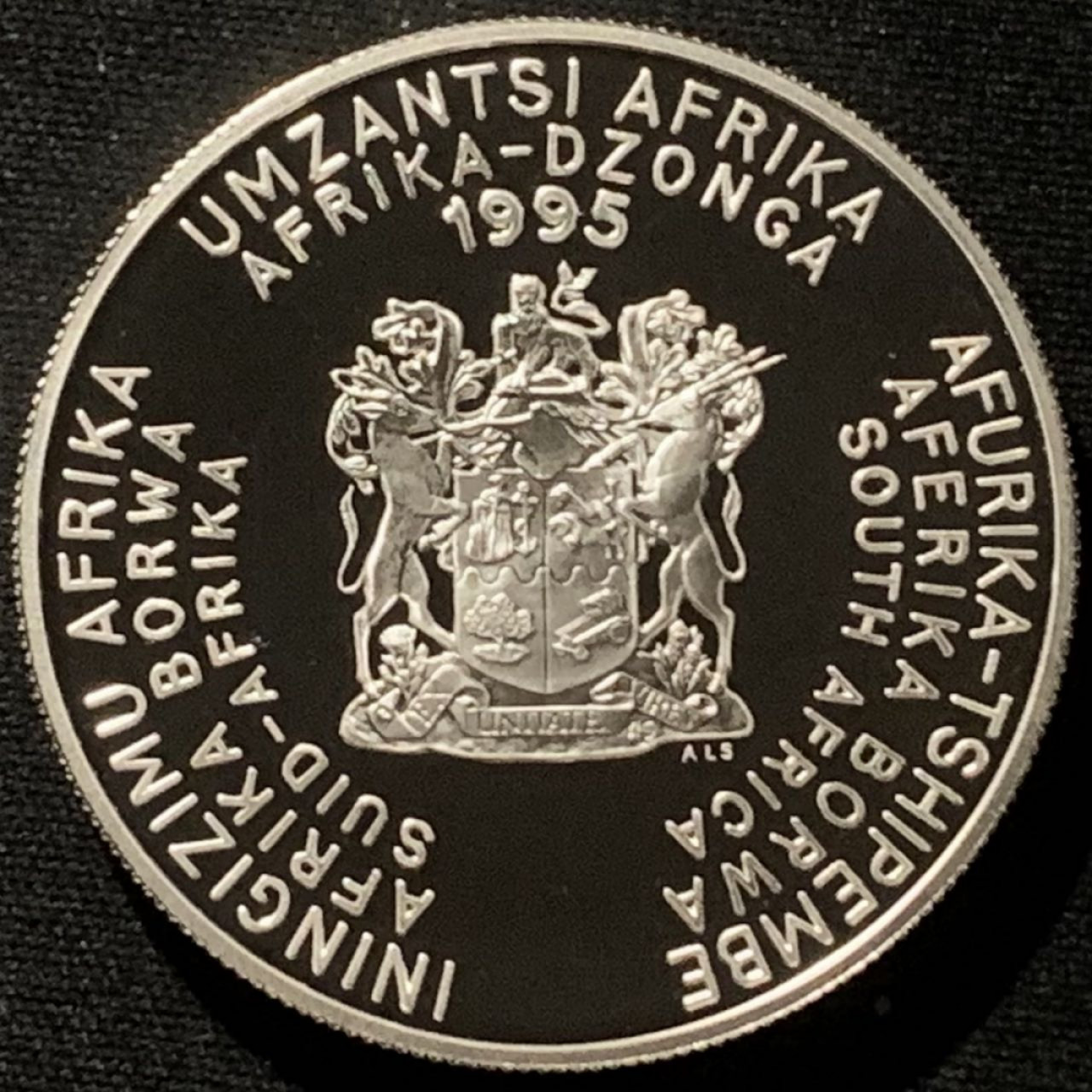 紫瑗钱币——第166期拍卖 南非 1995年 联合国成立50周年 2兰特 33.62克 0.925银 精制