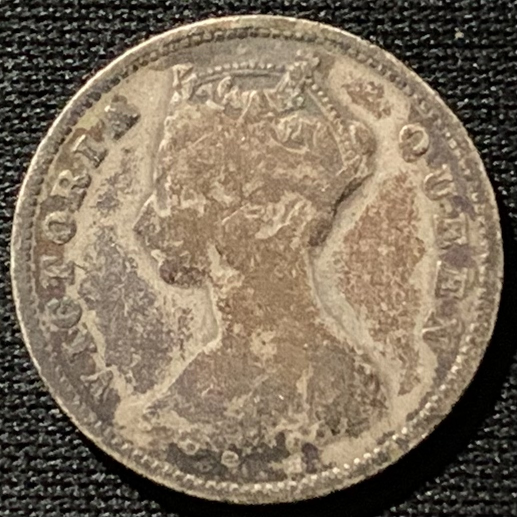 紫瑗钱币——第166期拍卖 香港 1900年 维多利亚女皇 10分 一毫 2.72克 0.8银