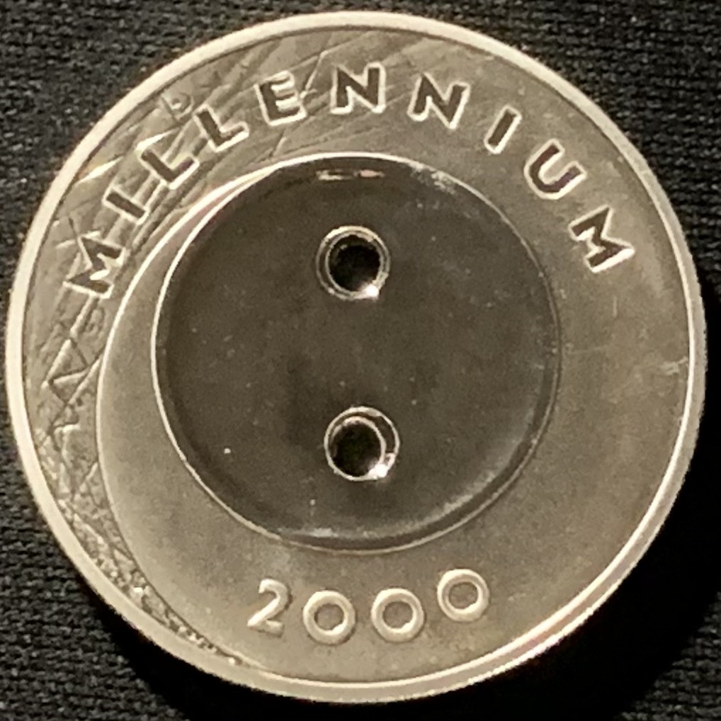 紫瑗钱币——第166期拍卖 拉脱维亚 1999年 千禧年纪念 1拉特 15.2克 0.925银 精制