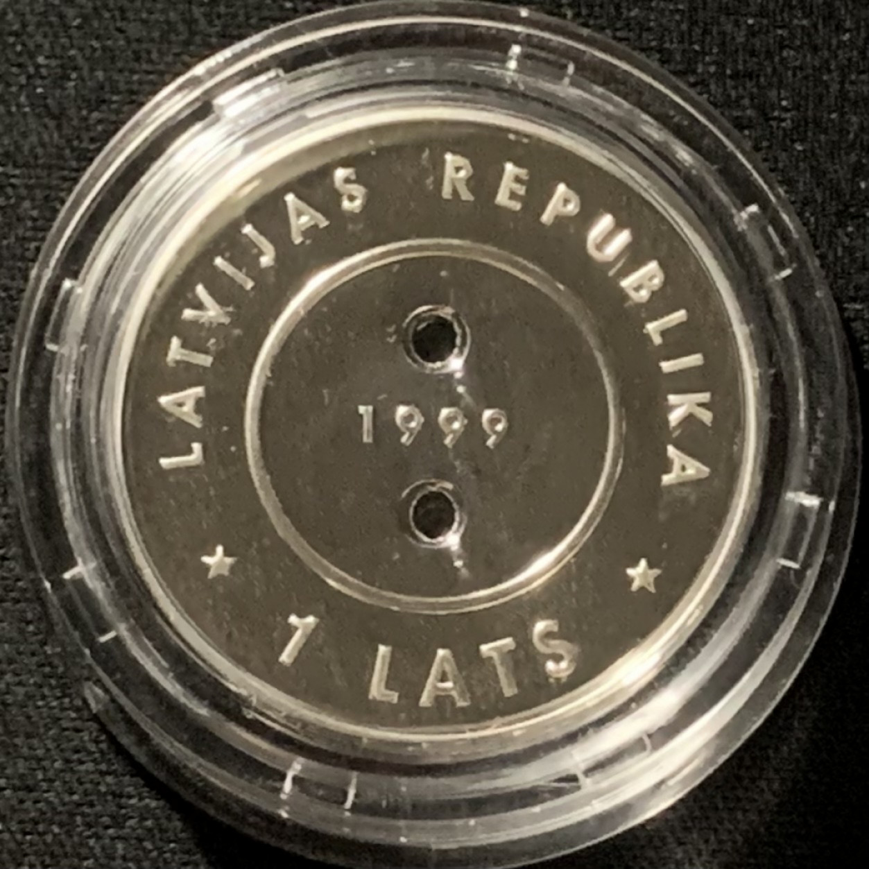 紫瑗钱币——第166期拍卖 拉脱维亚 1999年 千禧年纪念 1拉特 15.2克 0.925银 精制