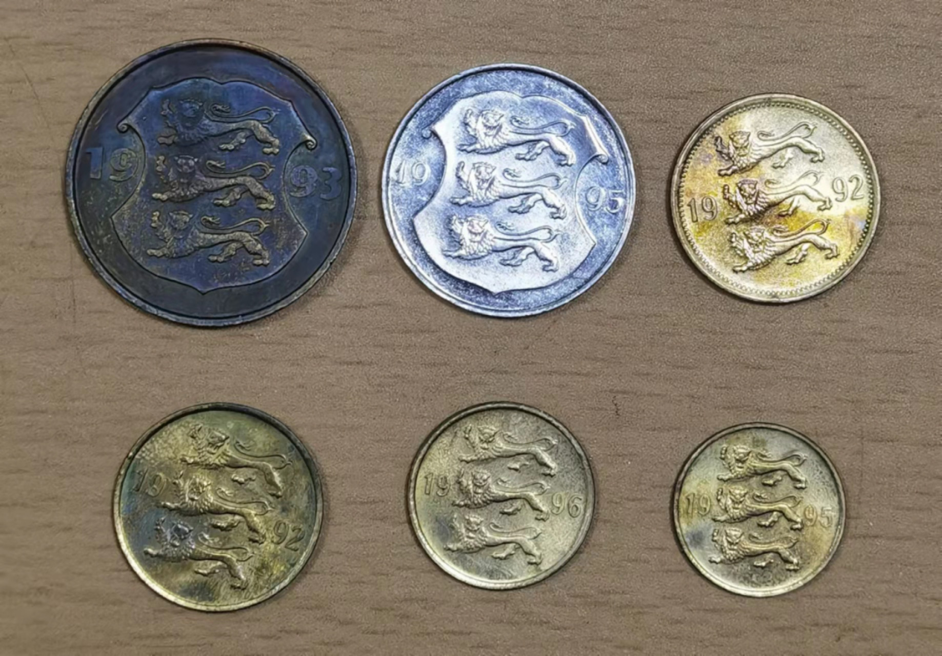 北京马甸外国钱币专卖店微拍第六十七期，非贵金属外国纪念币，流通币专场，陆续上新欢迎关注 爱沙尼亚流通币6枚／套