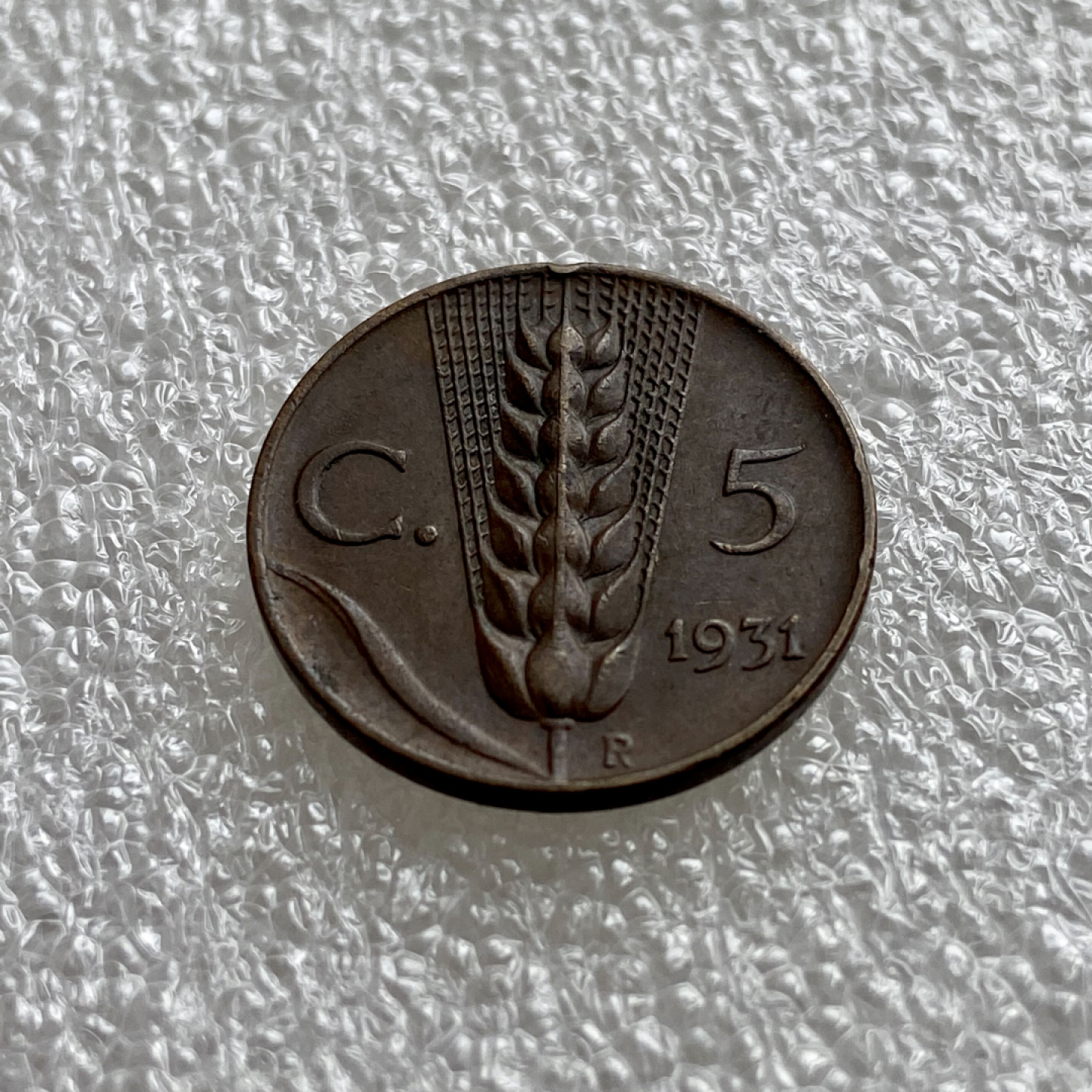 【Numismatist】第四场-0起拍-0佣金-包邮-世界硬币 意大利1931年5分铜币 好品相