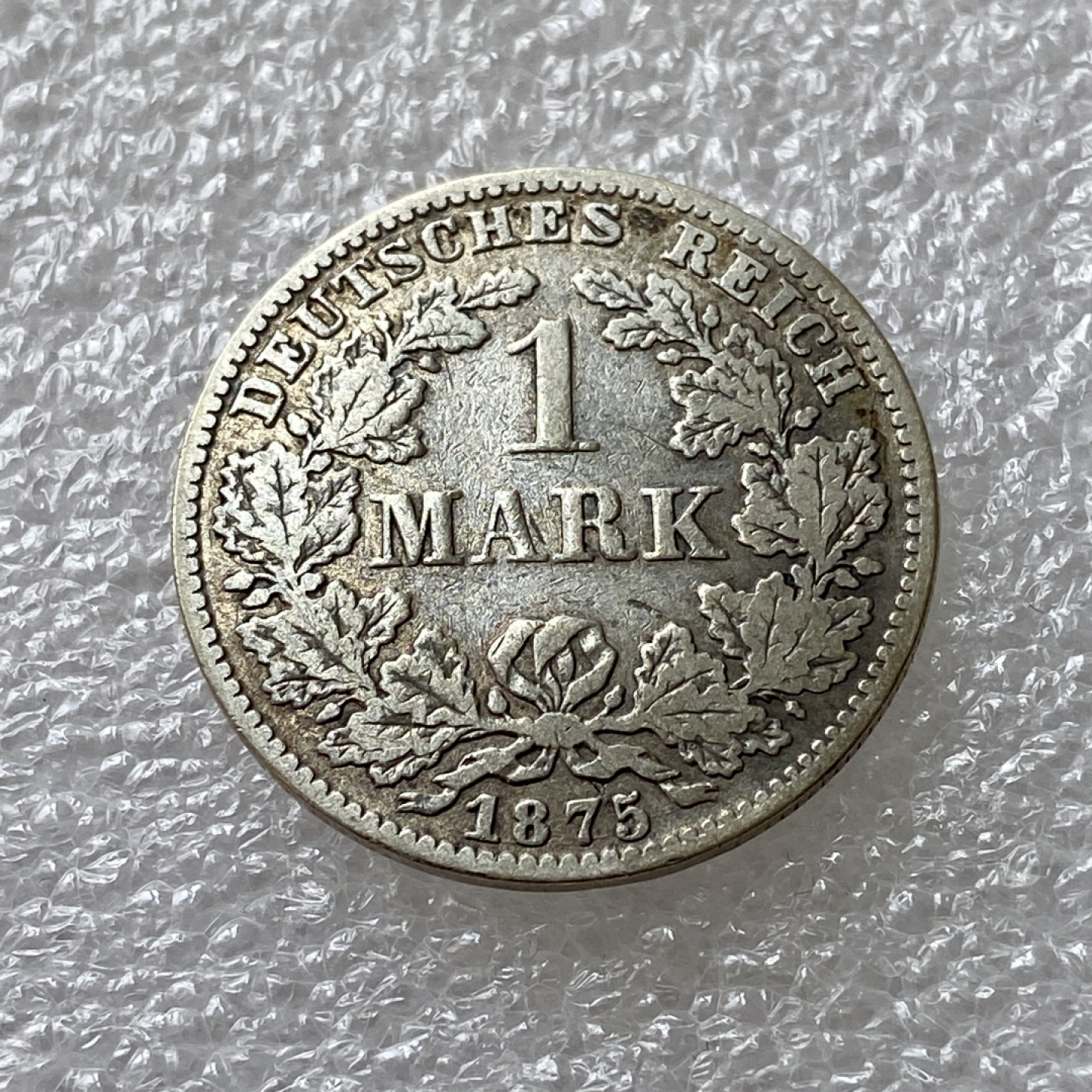 【Numismatist】第四场-0起拍-0佣金-包邮-世界硬币 德国1875年1马克银币 短翅