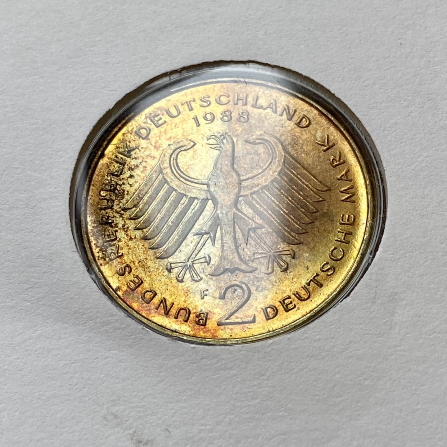 【Numismatist】第四场-0起拍-0佣金-包邮-世界硬币 德国1988年2马克 路德维希·艾哈德  邮票和硬币对应