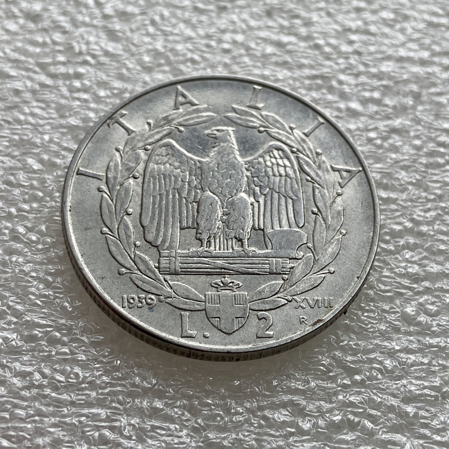 【Numismatist】第四场-0起拍-0佣金-包邮-世界硬币 意大利二战时期 1939年2里拉