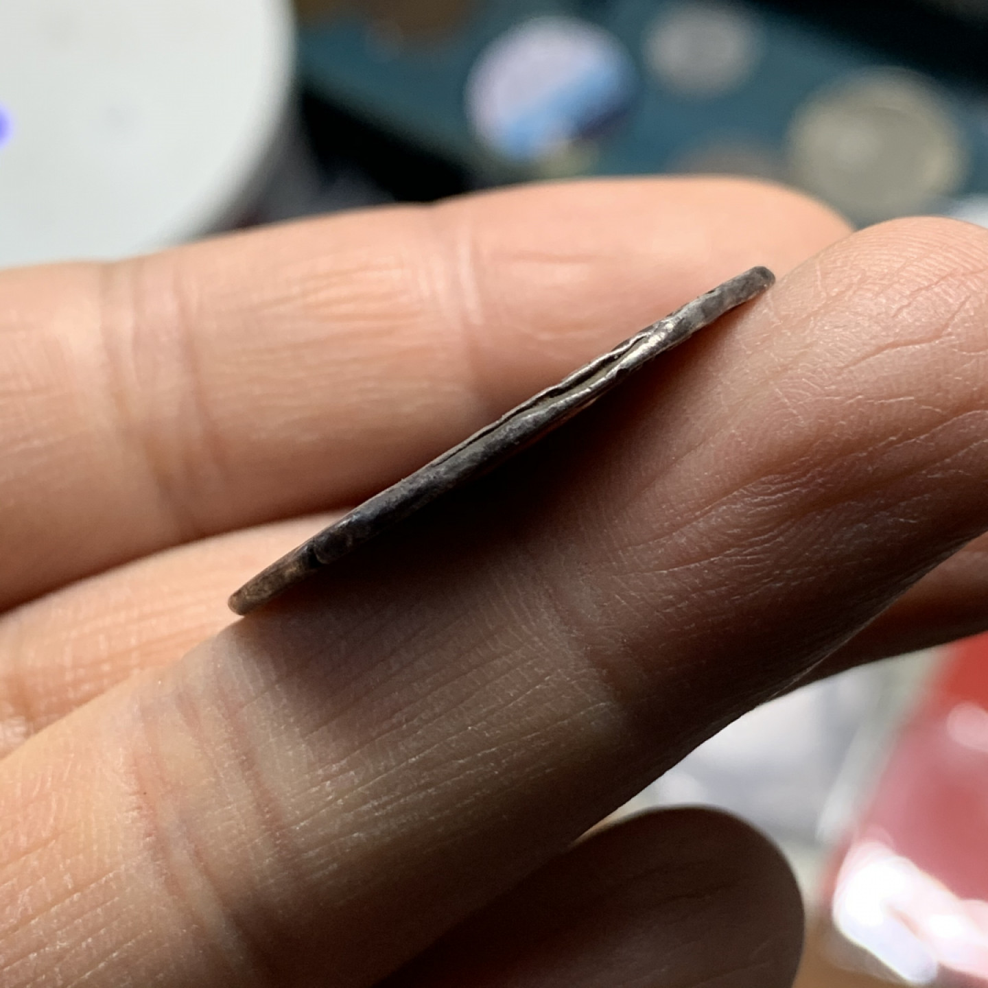 《竞宝斋》第30场-周日，周一，周二3场连拍（全场顺丰包邮） 法国 1603年 2法郎银币 历经400年的原味 30mm，9.3克 非常难得