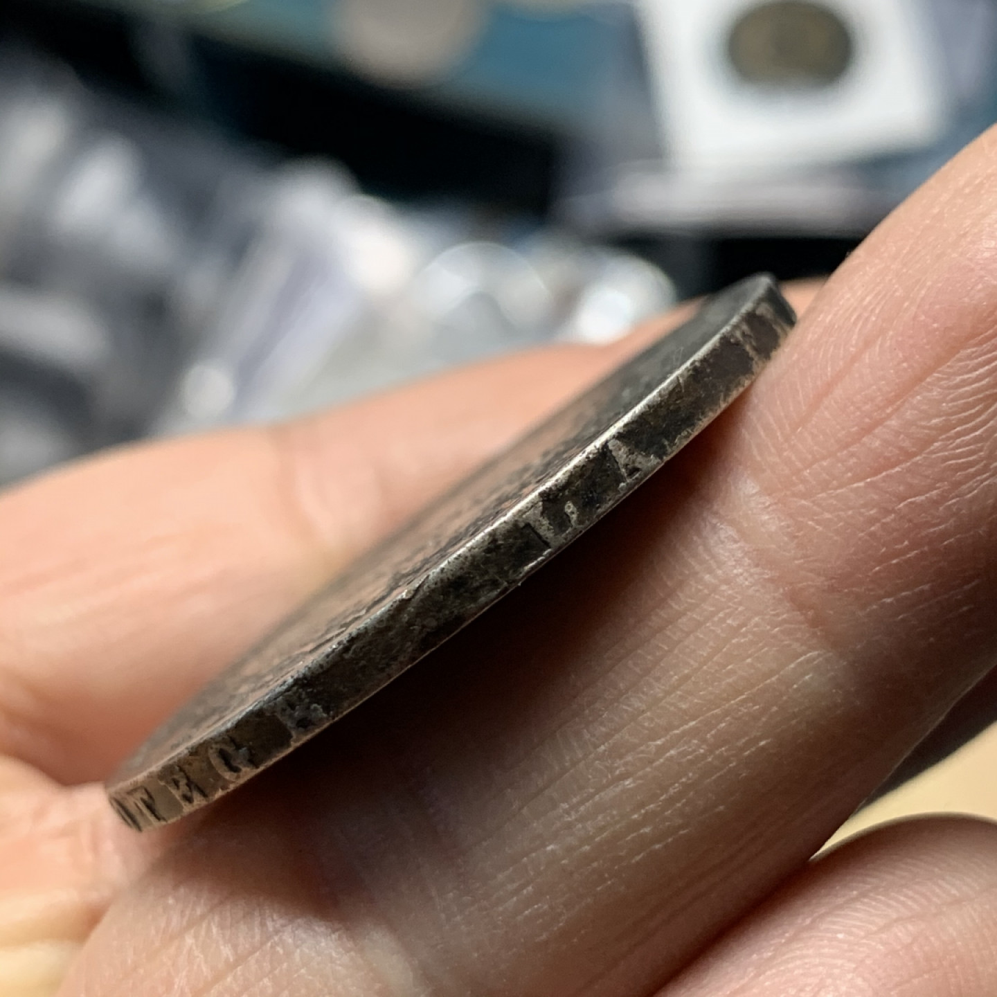 《竞宝斋》第30场-周日，周一，周二3场连拍（全场顺丰包邮） 法国 1848-A年 早期大力神 5法郎 大银币 原味好品