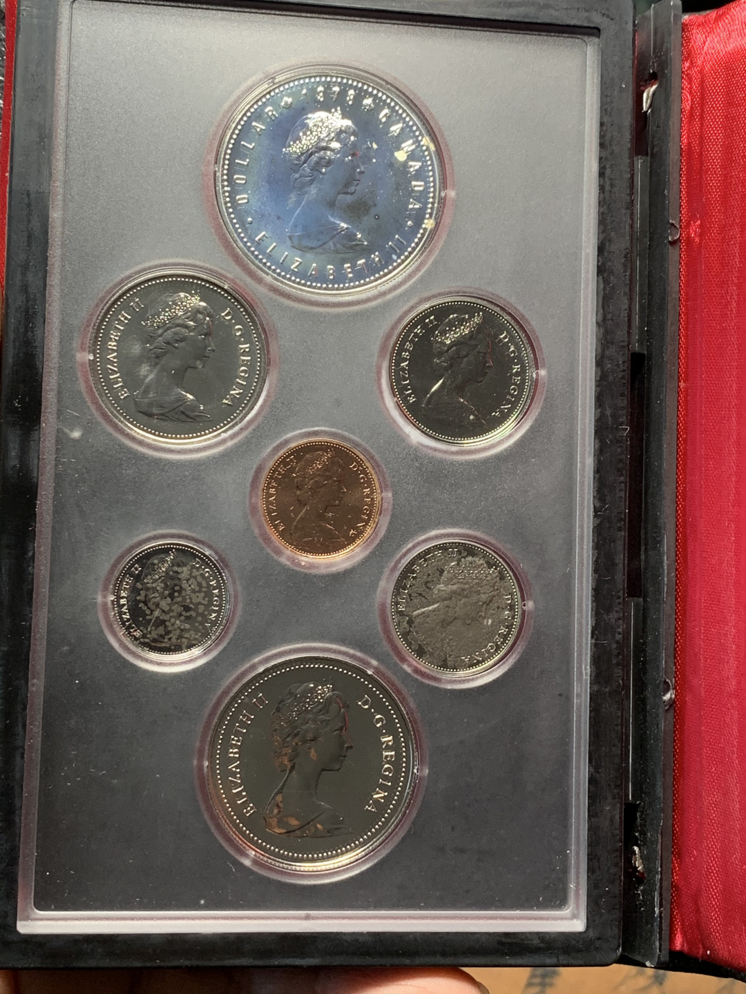 《竞宝斋》第30场-周日，周一，周二3场连拍（全场顺丰包邮） 加拿大 1978年 原盒7枚 精致套币 含1枚大银币