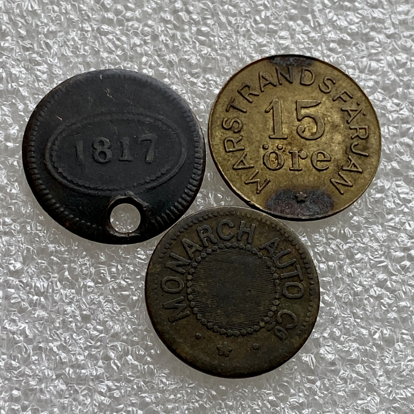 【Numismatist】第四场-0起拍-0佣金-包邮-世界硬币 欧洲代币3枚