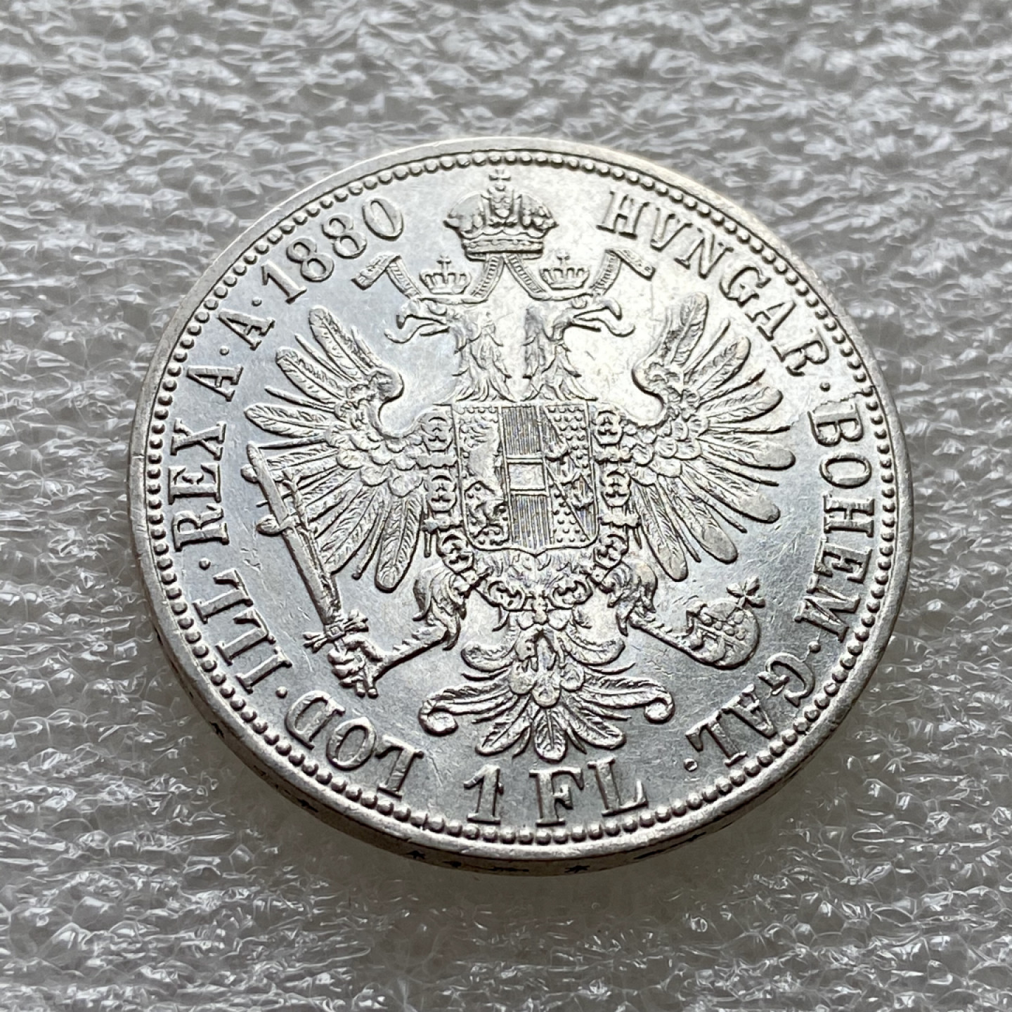 【Numismatist】第四场-0起拍-0佣金-包邮-世界硬币 奥匈帝国1880年1弗林银币 弗朗茨·约瑟夫一世 未流通品相 可以评级博高分