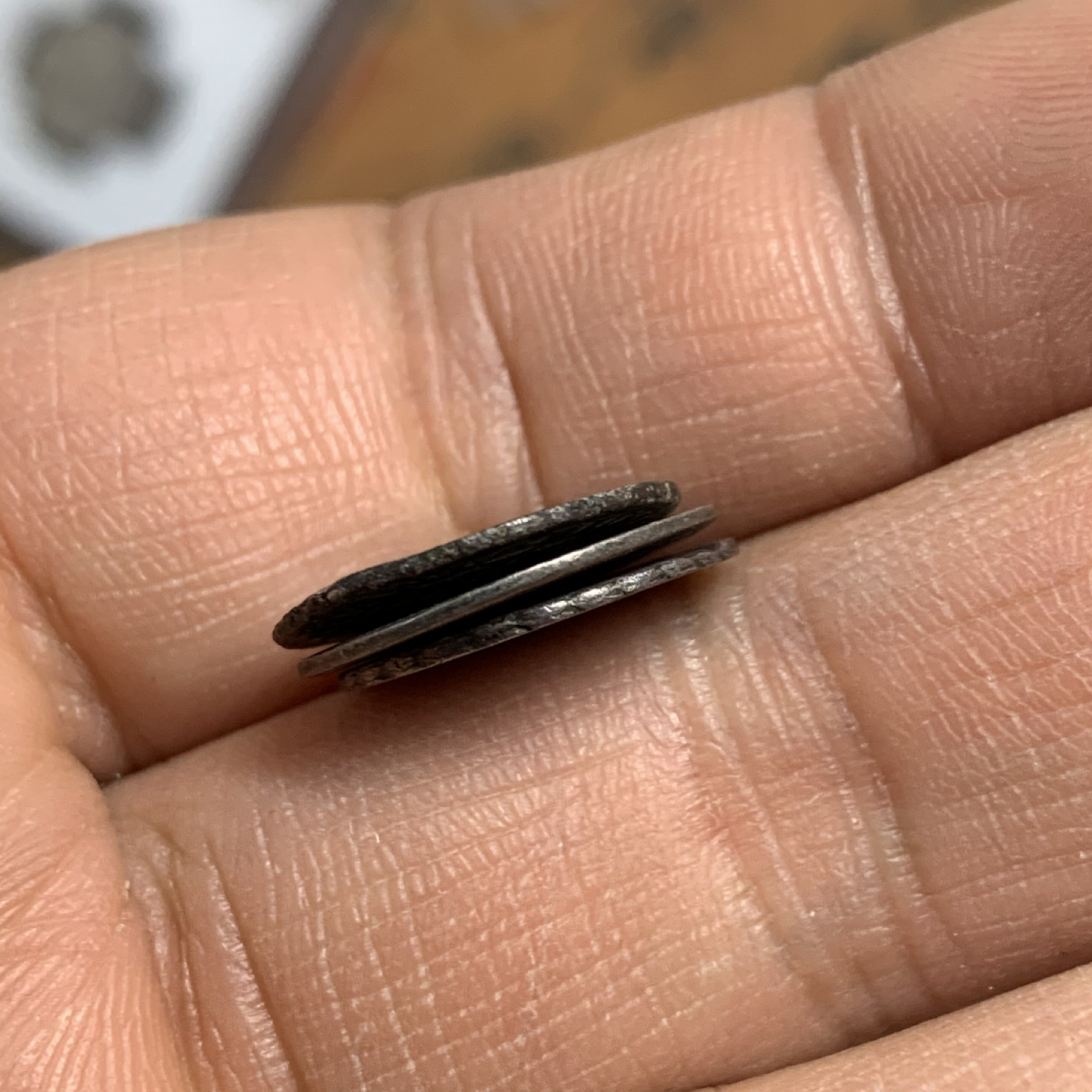 《竞宝斋》第30场-周日，周一，周二3场连拍（全场顺丰包邮） 西班牙1719，1749，1735年 本土1/2里亚尔 银币 3枚 一组