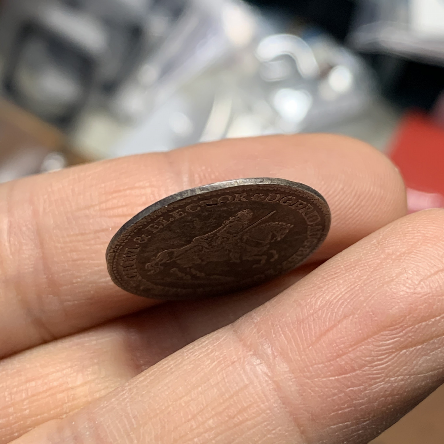 《竞宝斋》第30场-周日，周一，周二3场连拍（全场顺丰包邮） 德国 萨克森 1741年 选帝侯 1/12泰勒银币 22.9mm，3.2克