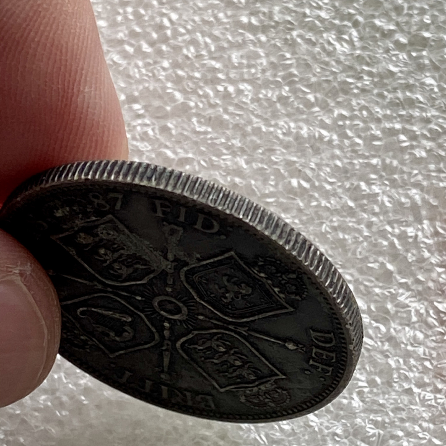 【Numismatist】第四场-0起拍-0佣金-包邮-世界硬币 英国1887年维多利亚女王弗洛林银币 包浆好品 边缘割手