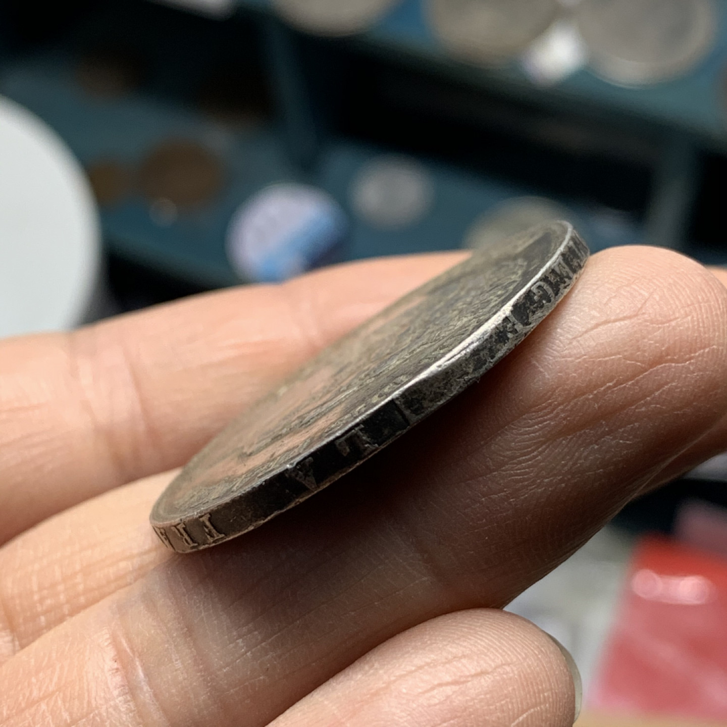 《竞宝斋》第30场-周日，周一，周二3场连拍（全场顺丰包邮） 法国 1843-W年 菲利普一世 5法郎 原味好品 大银币 月牙包浆 AU的状态