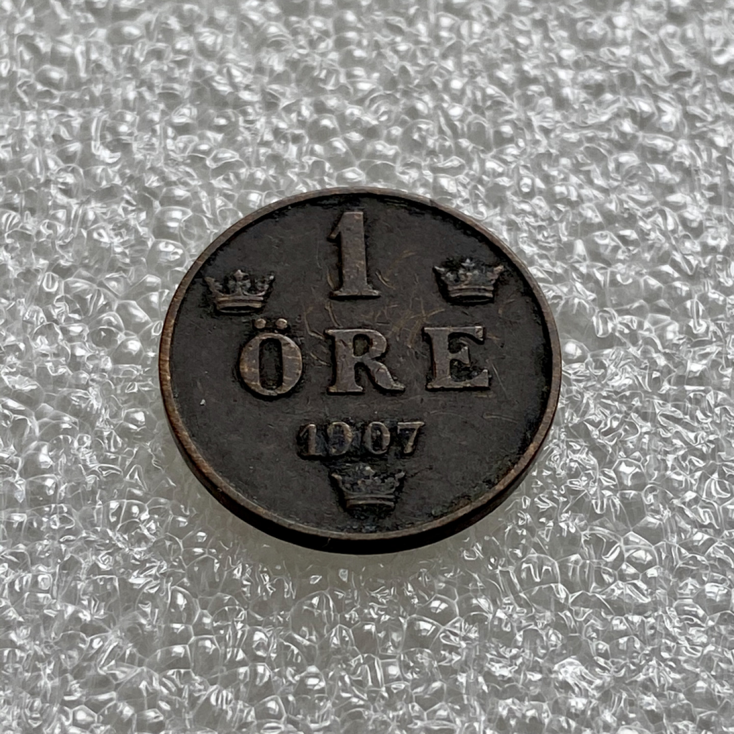 【Numismatist】第四场-0起拍-0佣金-包邮-世界硬币 瑞典1907年1欧尔铜币 奥斯卡二世