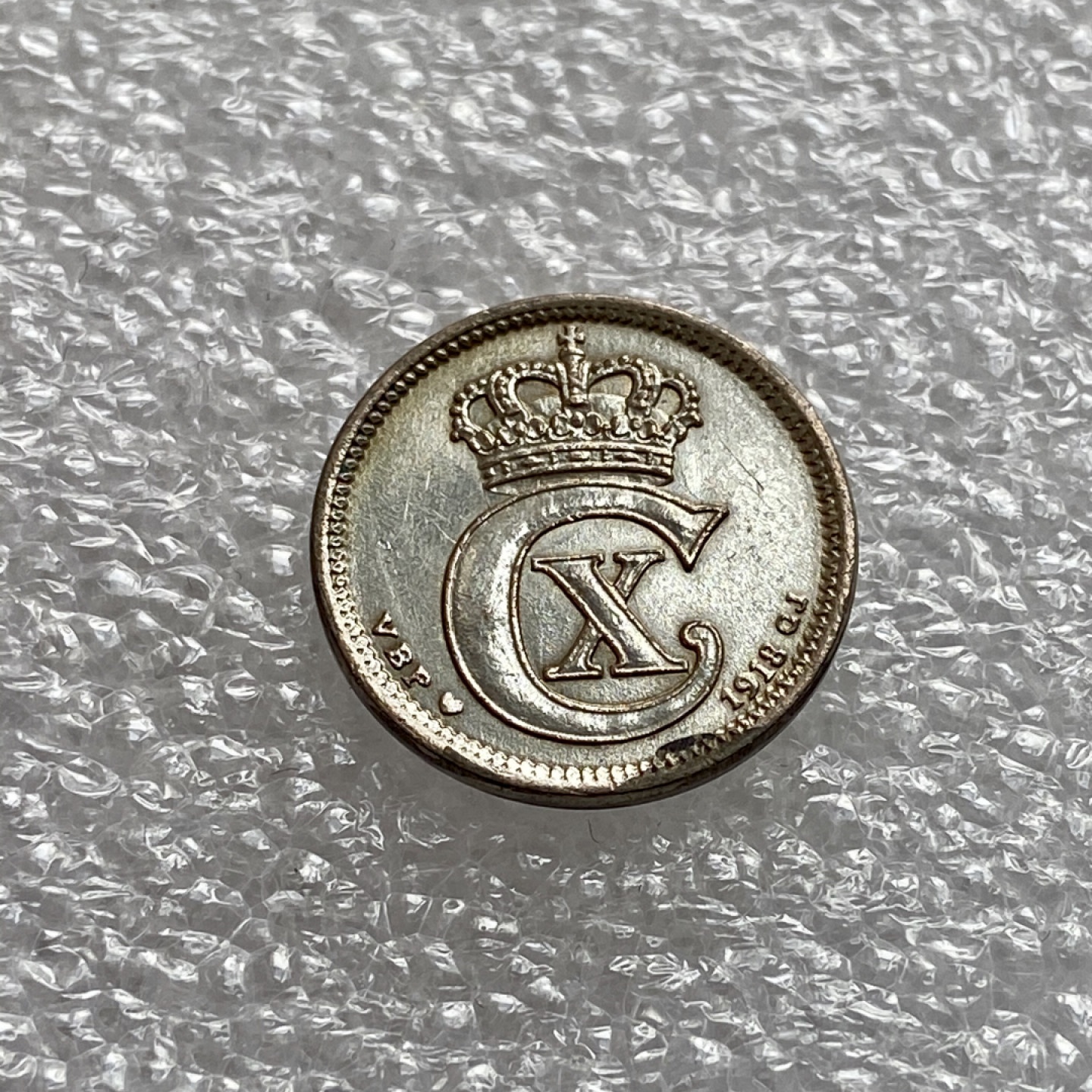 【Numismatist】第四场-0起拍-0佣金-包邮-世界硬币 瑞典1918年10欧尔银币