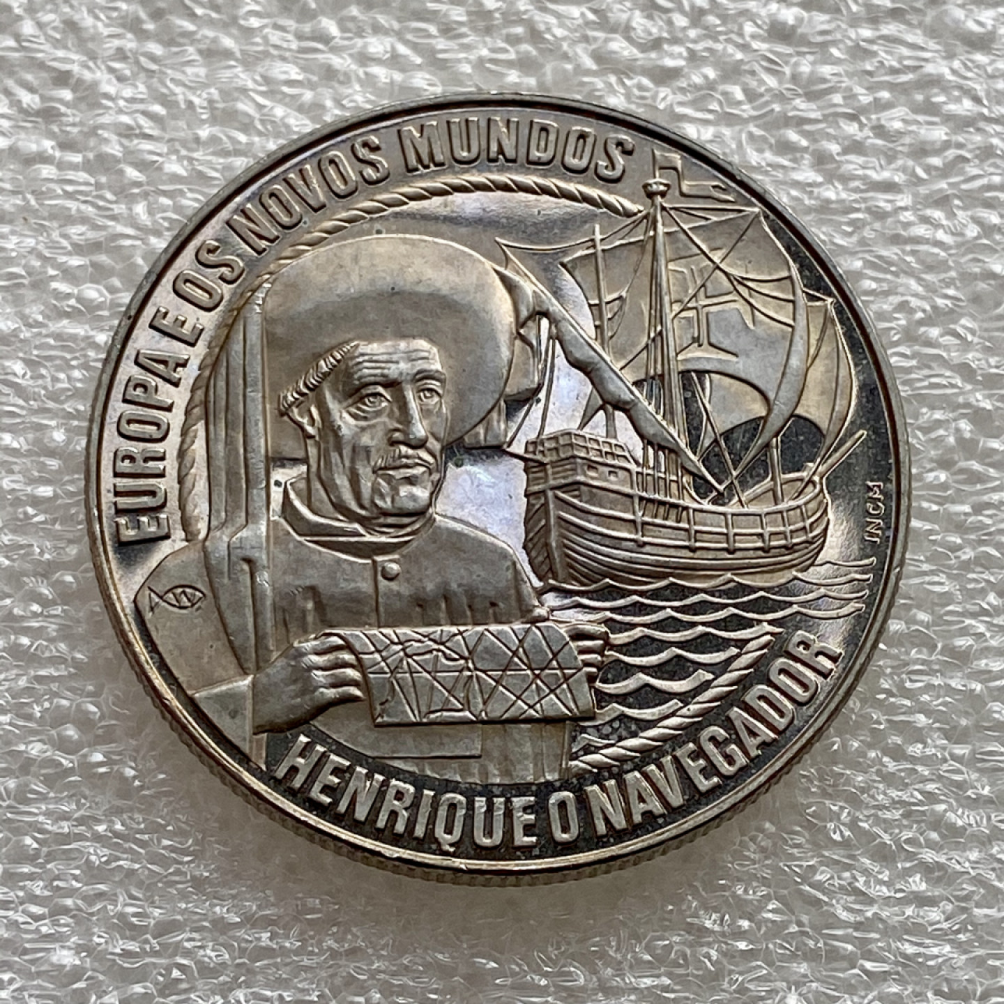 【Numismatist】第四场-0起拍-0佣金-包邮-世界硬币 葡萄牙1991年2.5埃居纪念币 大航海时代的奠基人亨利王子 34mm直径