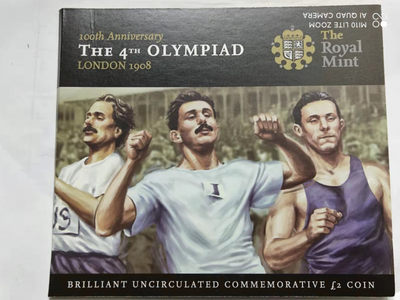 【海寧潮】拍卖第七期 - 【海寧潮】卡装 英国2008年2英镑双色百年奥运纪念币国外售价40英镑左右哦