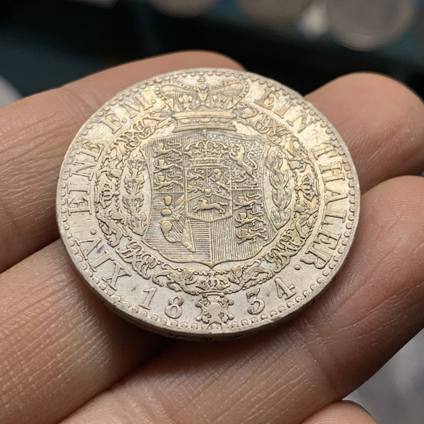 《竞宝斋》第31场（年内尾拍）-周日，周一，周二3场连拍（全场顺丰包邮） 汉诺威  威廉四世1泰勒  1834年 发行量4万多枚