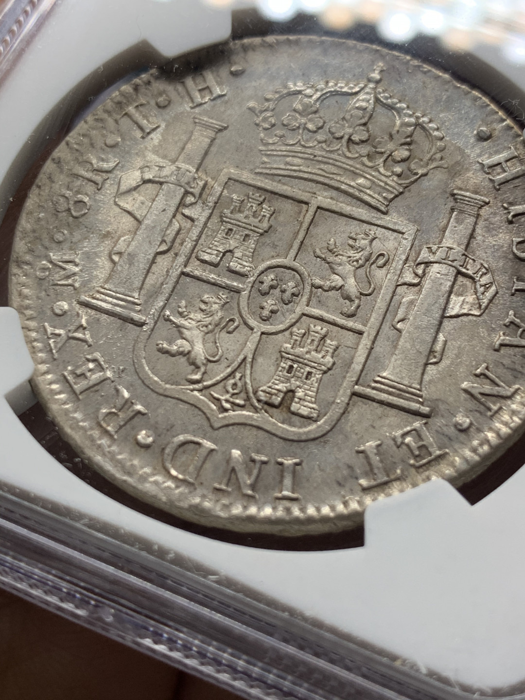 《竞宝斋》第31场（年内尾拍）-周日，周一，周二3场连拍（全场顺丰包邮） NGC-AUD  1806  西属墨西哥 卡洛斯四世    8里亚尔  原味原光