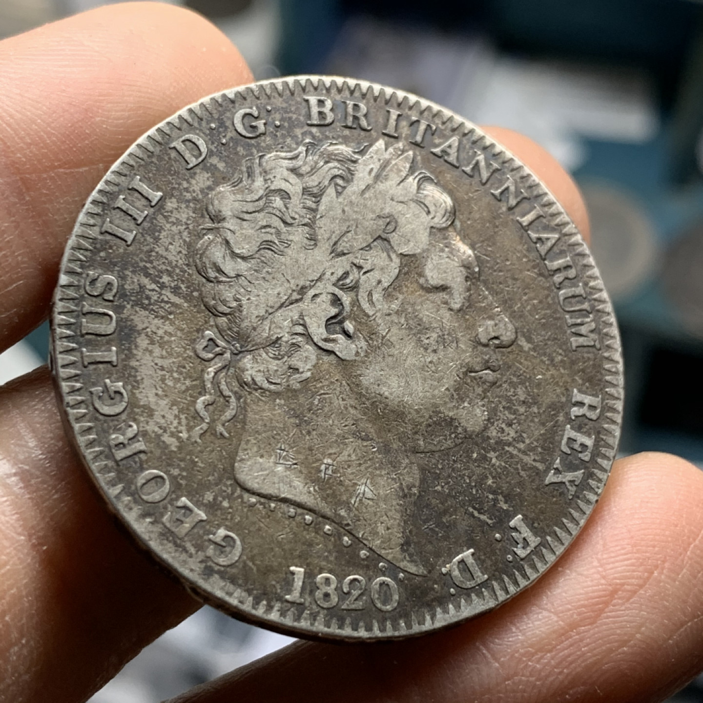 《竞宝斋》第31场（年内尾拍）-周日，周一，周二3场连拍（全场顺丰包邮） 英国1820年乔三马剑克朗 原味老包浆