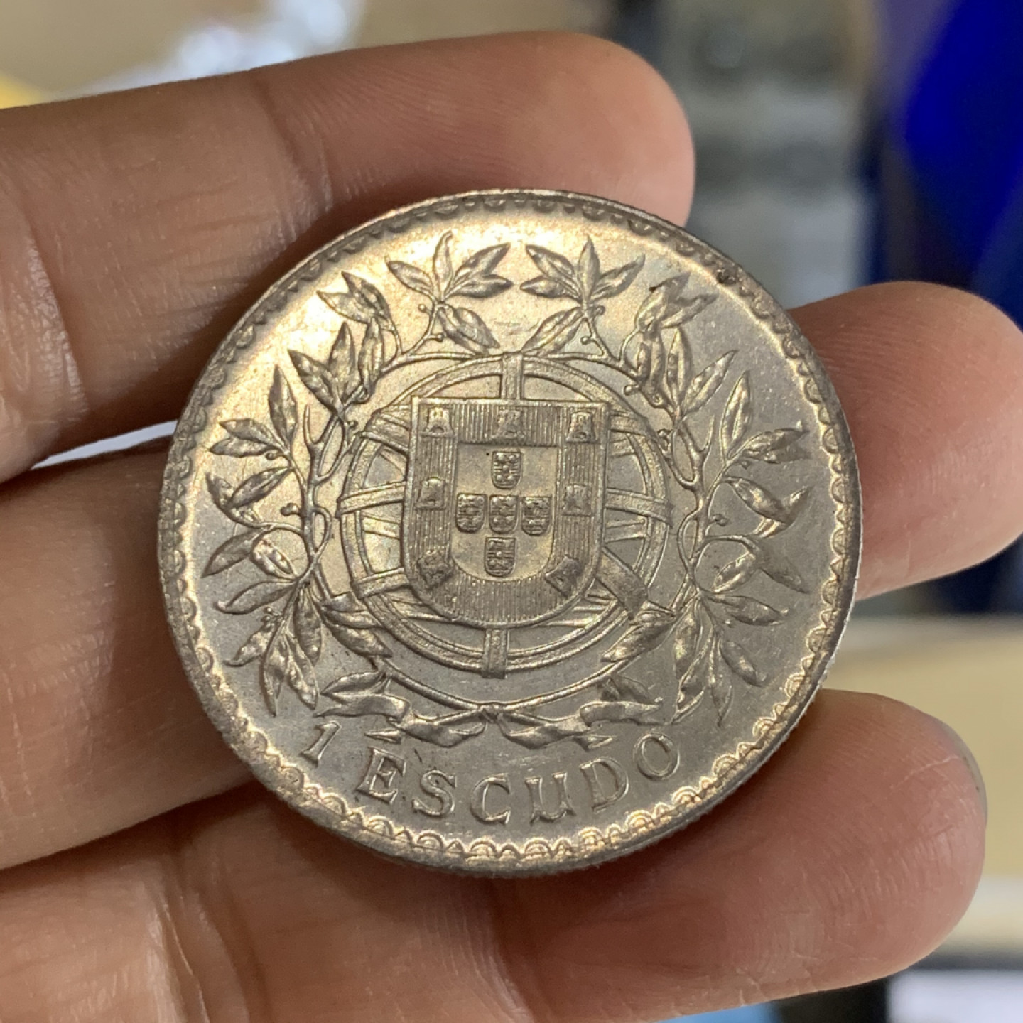 《竞宝斋》第31场（年内尾拍）-周日，周一，周二3场连拍（全场顺丰包邮） 极美品 葡萄牙女神 1916年 1埃斯库多 大银币 25克，37.5mm